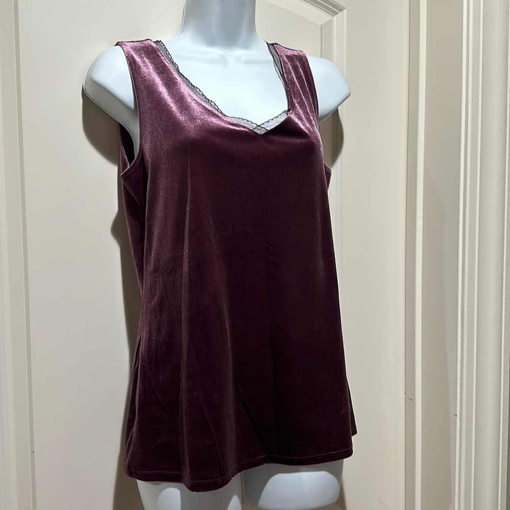 Ann Taylor Factory Purple Velvet Camisole. Size Small